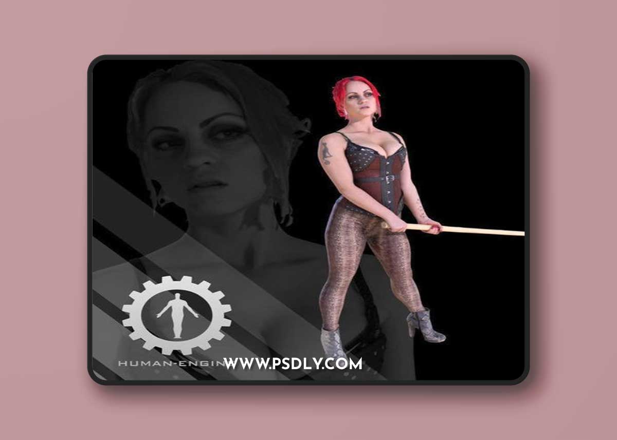 Female Scan - Sonya Corset 2 Low-poly 3D model