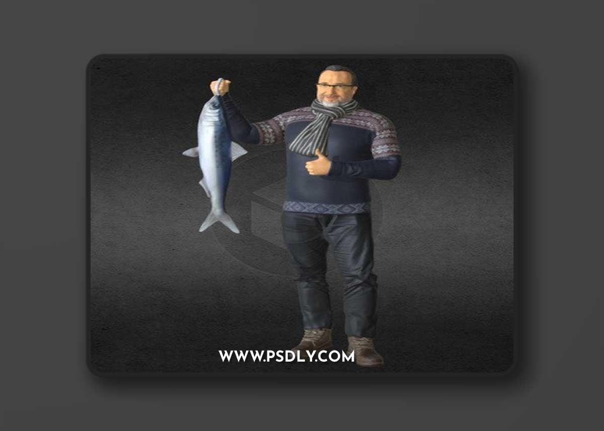 Fisherman 3D Model