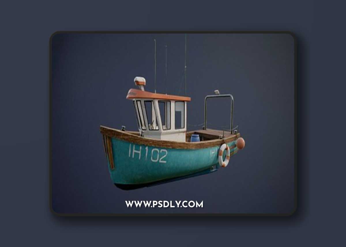 Fishing Ship game-ready asset
