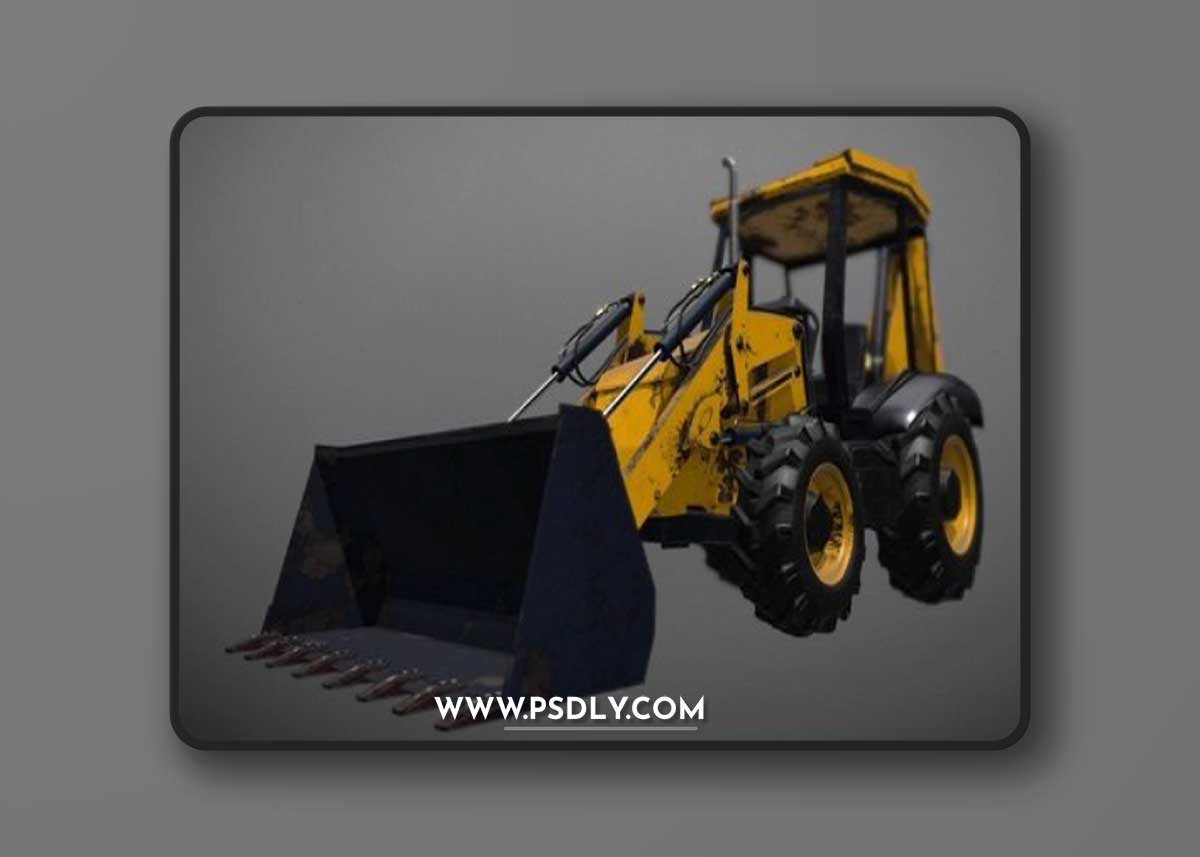 Generic Front Loader/BackHoe 3D Model