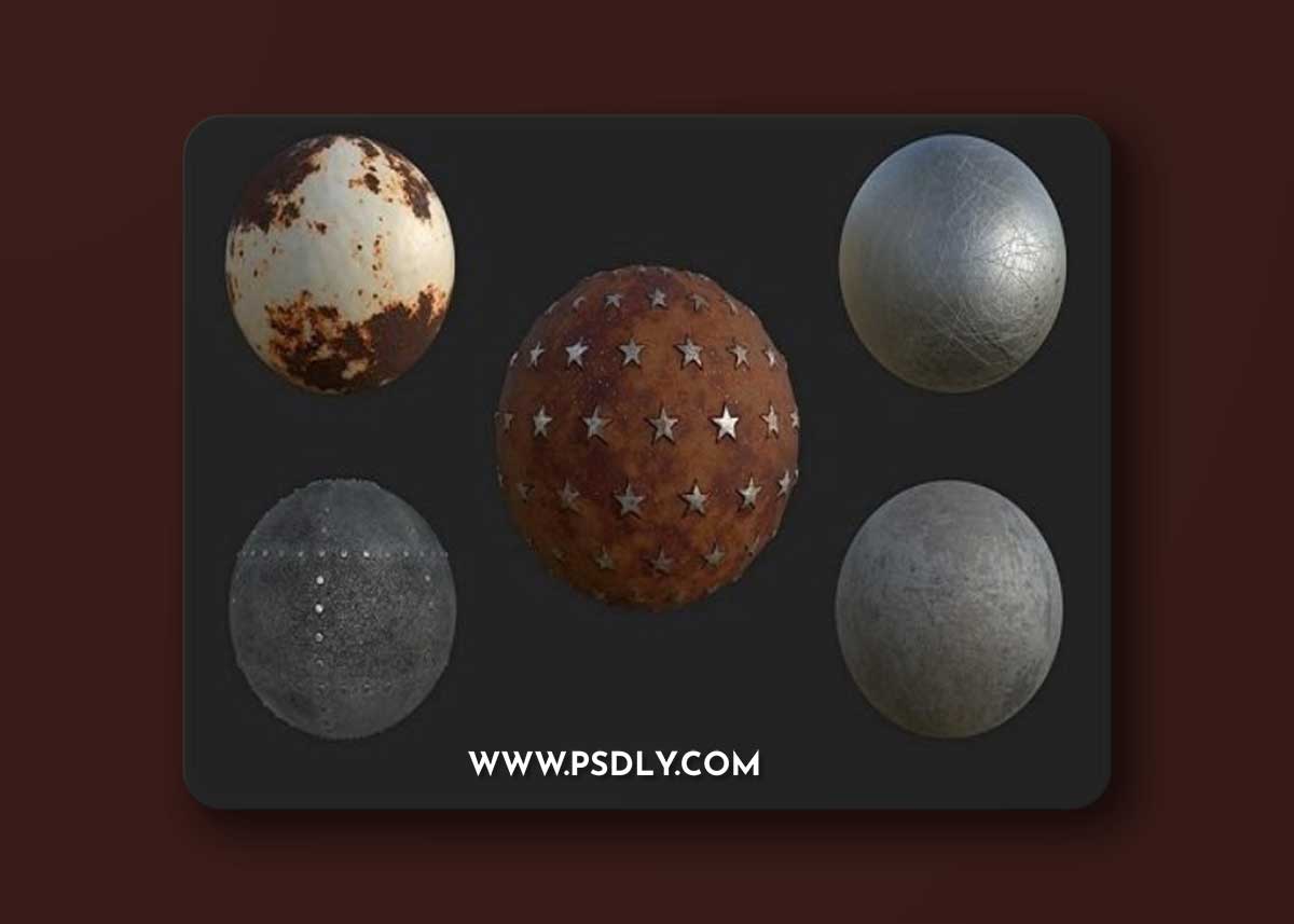 Grunge Metal Texture Pack 3D Model
