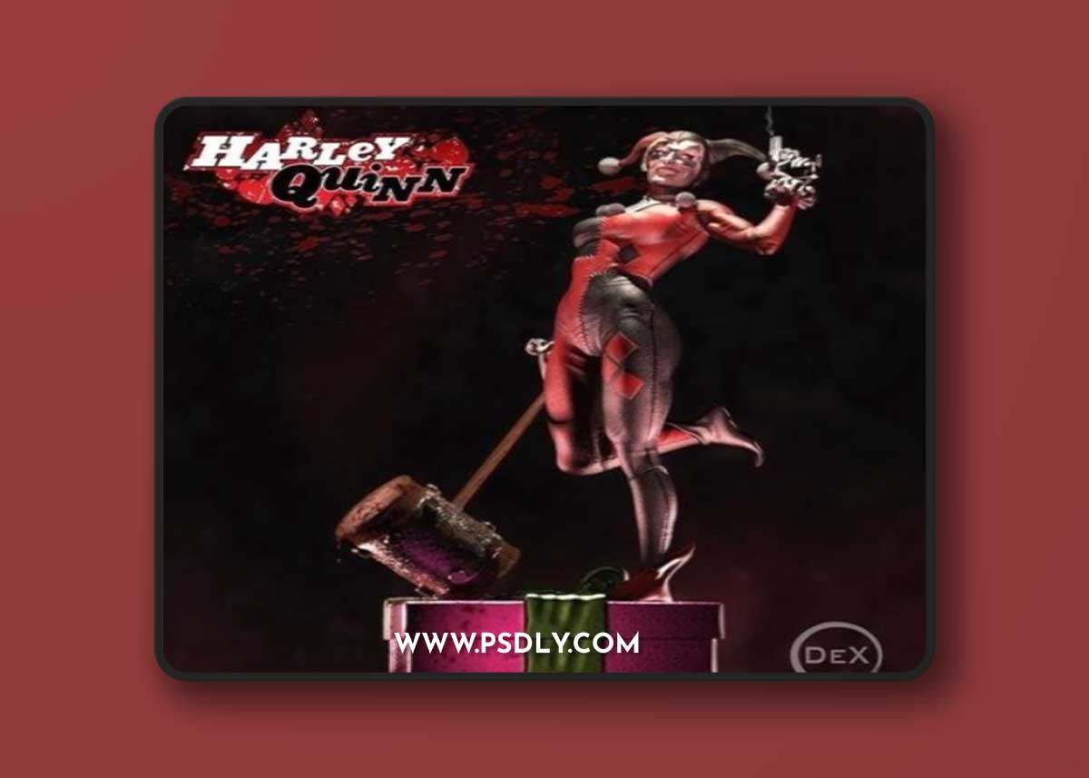 Harley Quinn 1-4 scale statue – 3D Print