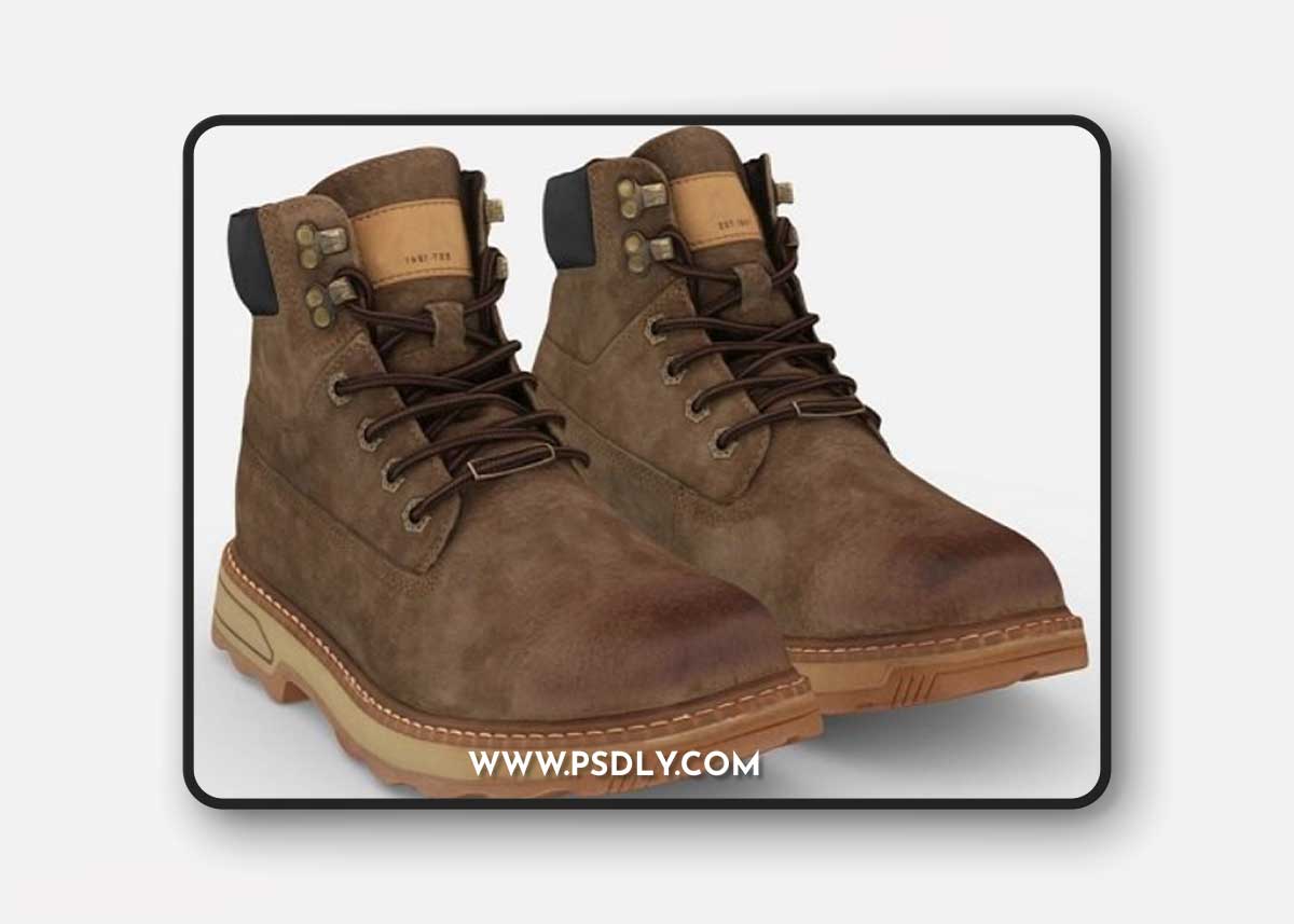 Hiking Boots 3D Model