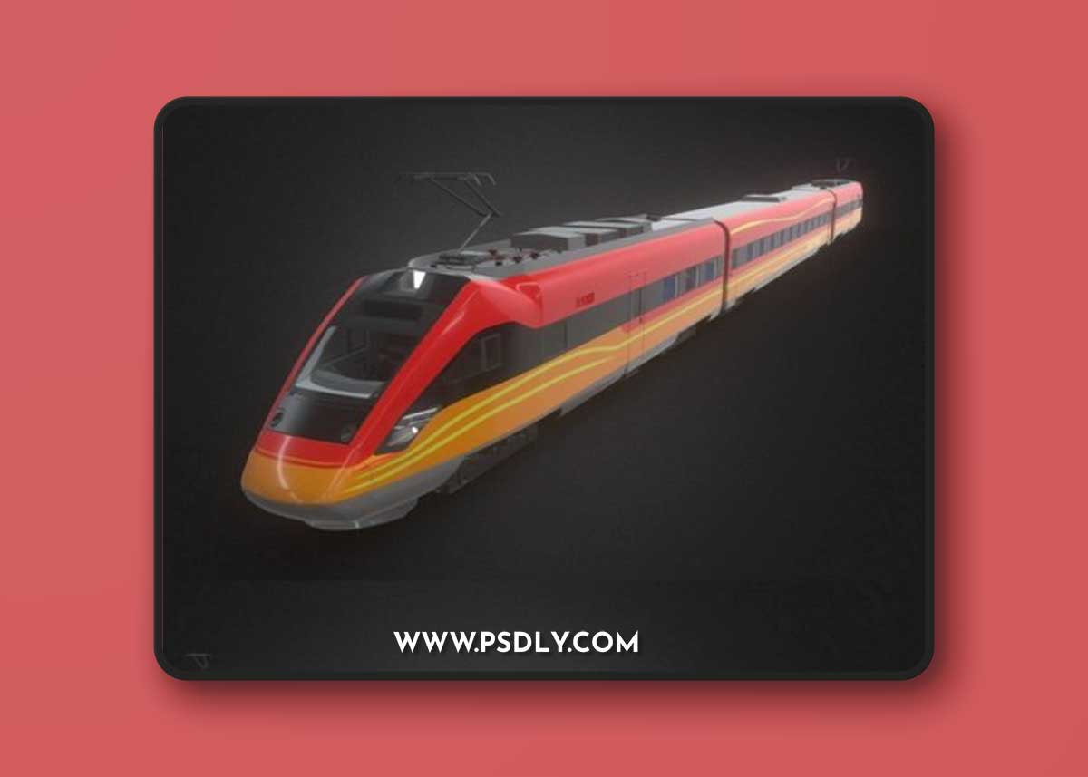 Intercity Train 3D Model