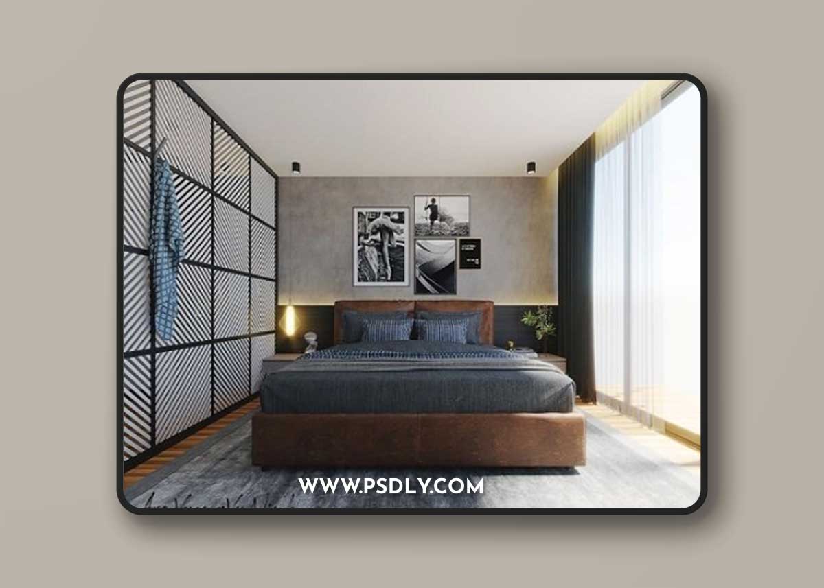 Interior Bedroom Scene Sketchup 3D Model