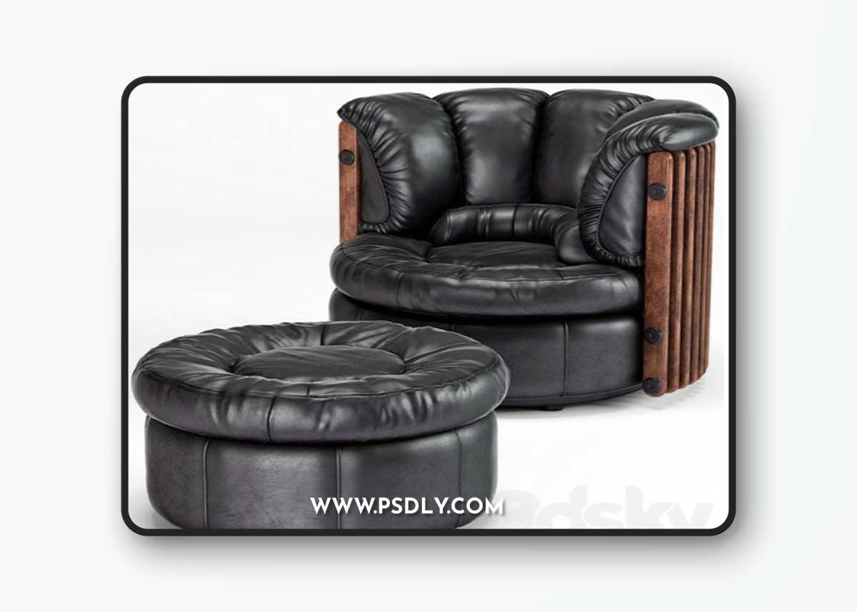 Isle D'Palm Arm Chair, Ottoman
