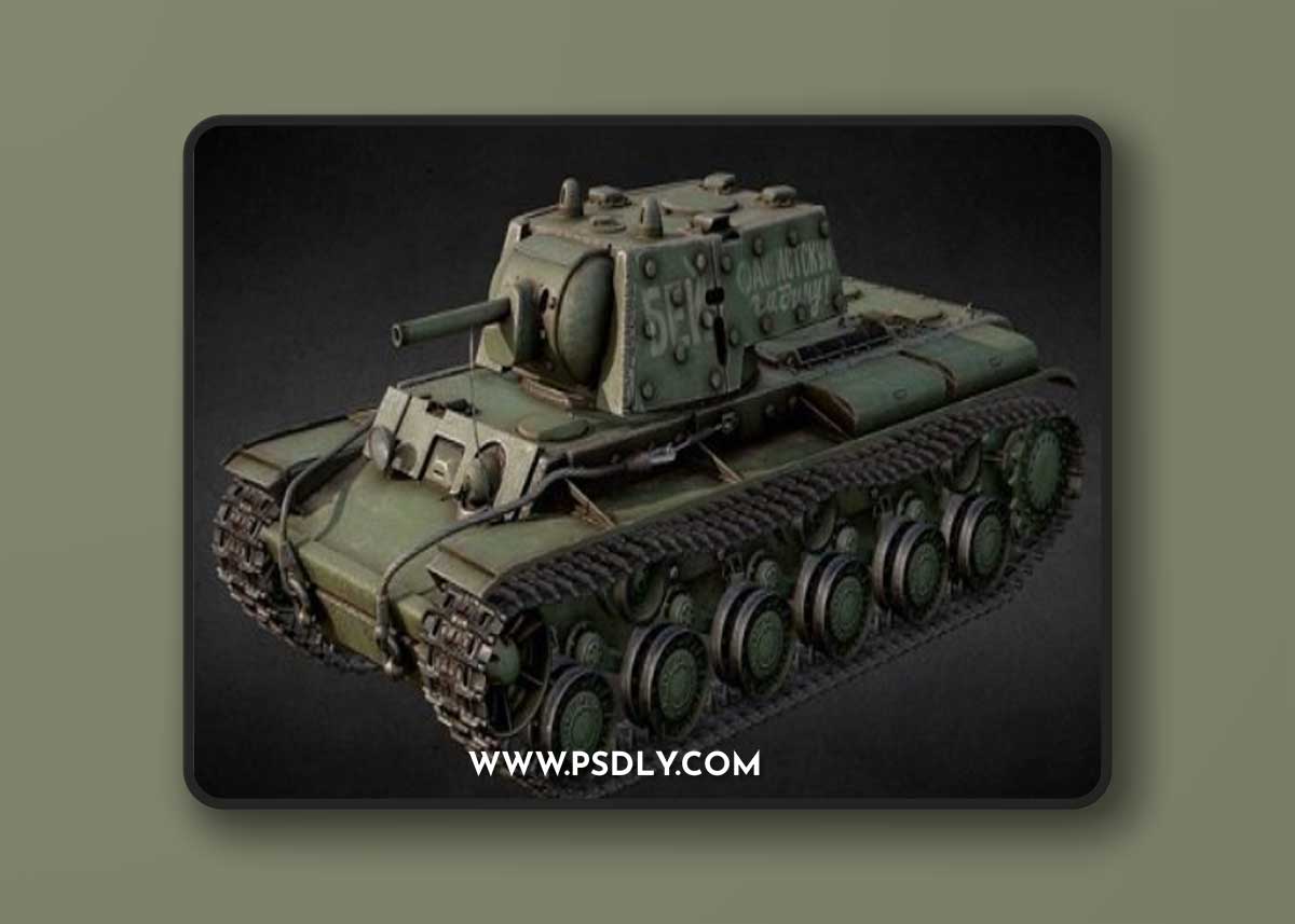 KV1-E WW2 Tank 3D Model