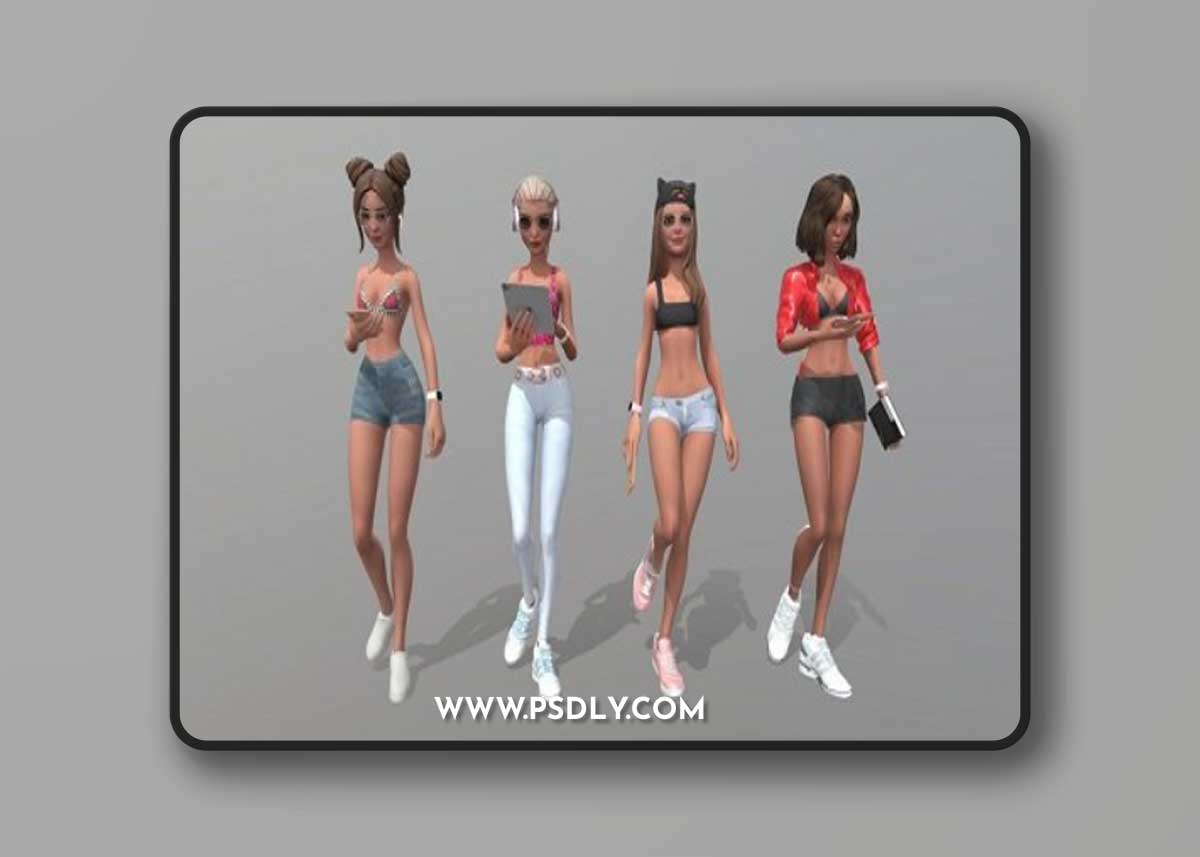 Lady Bundle pack 3D Model