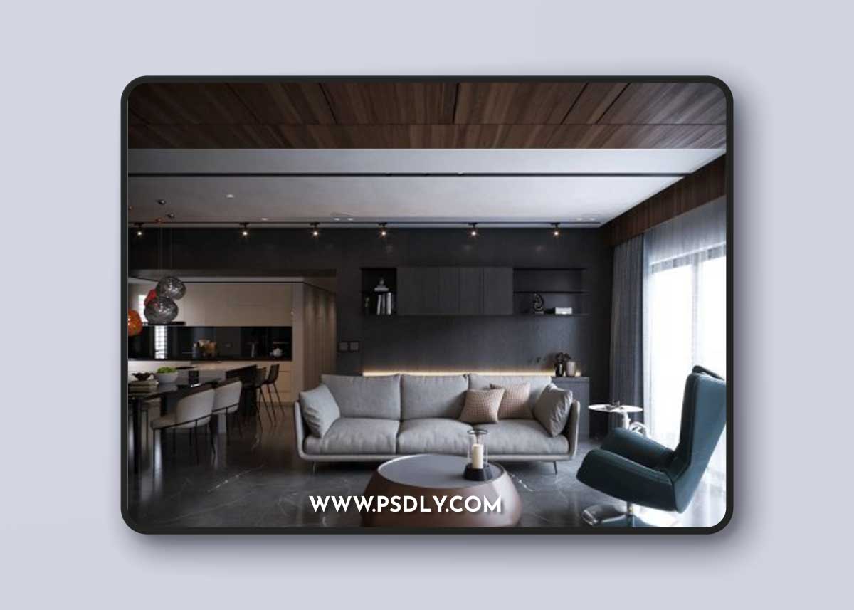 Living Room – Kitchen Interior By Mai Long