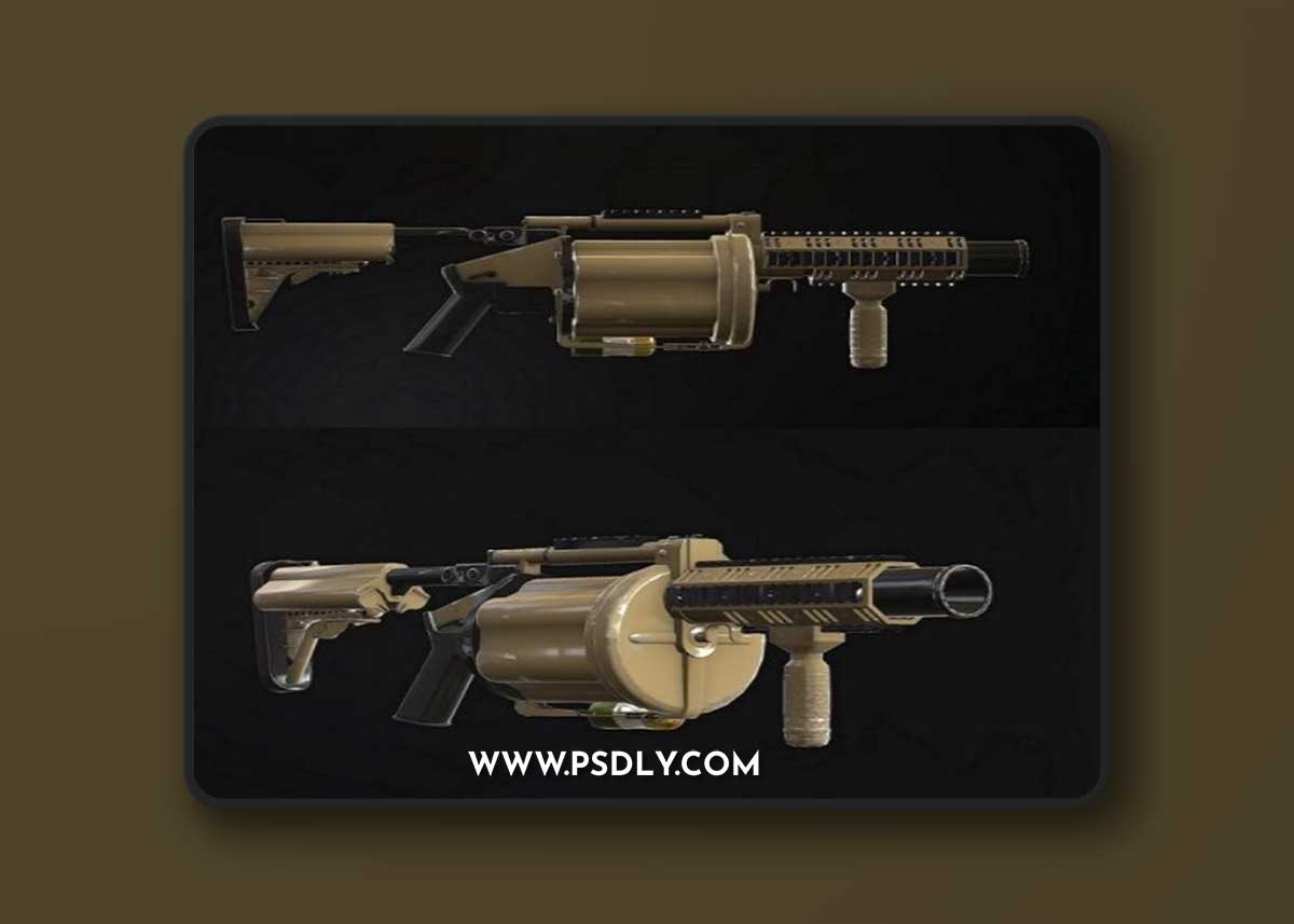 M32 grenade luncher 3D Model