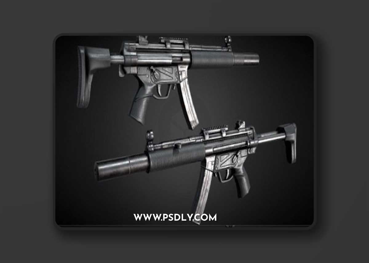 MP5SD Lowpoly Optimized Smg PBR