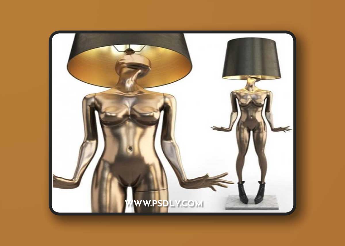 Mannequin Floor Lamp Frederika 3D Model