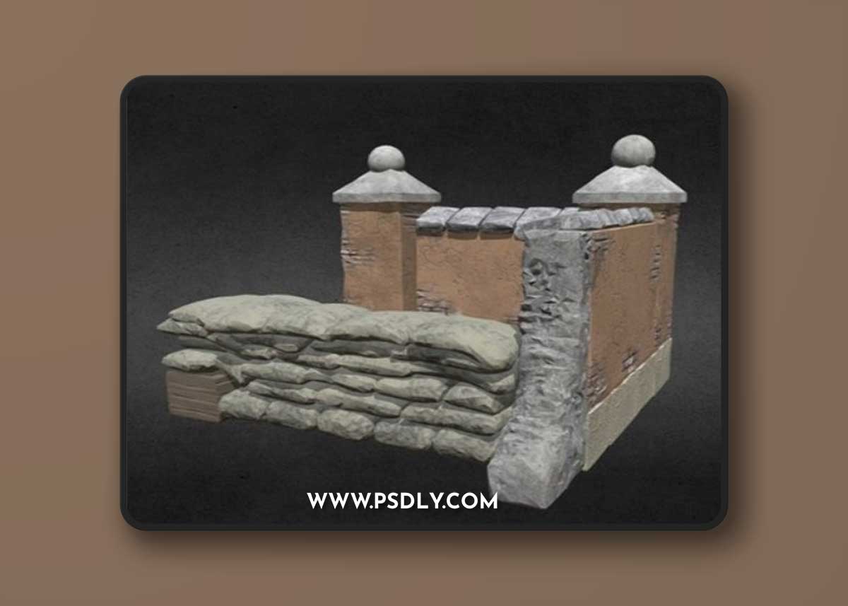 Medieval Ruin 01 SP5 3D Model
