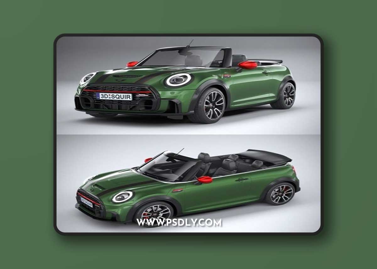 Mini Cooper JCW Convertible 2022 3d model