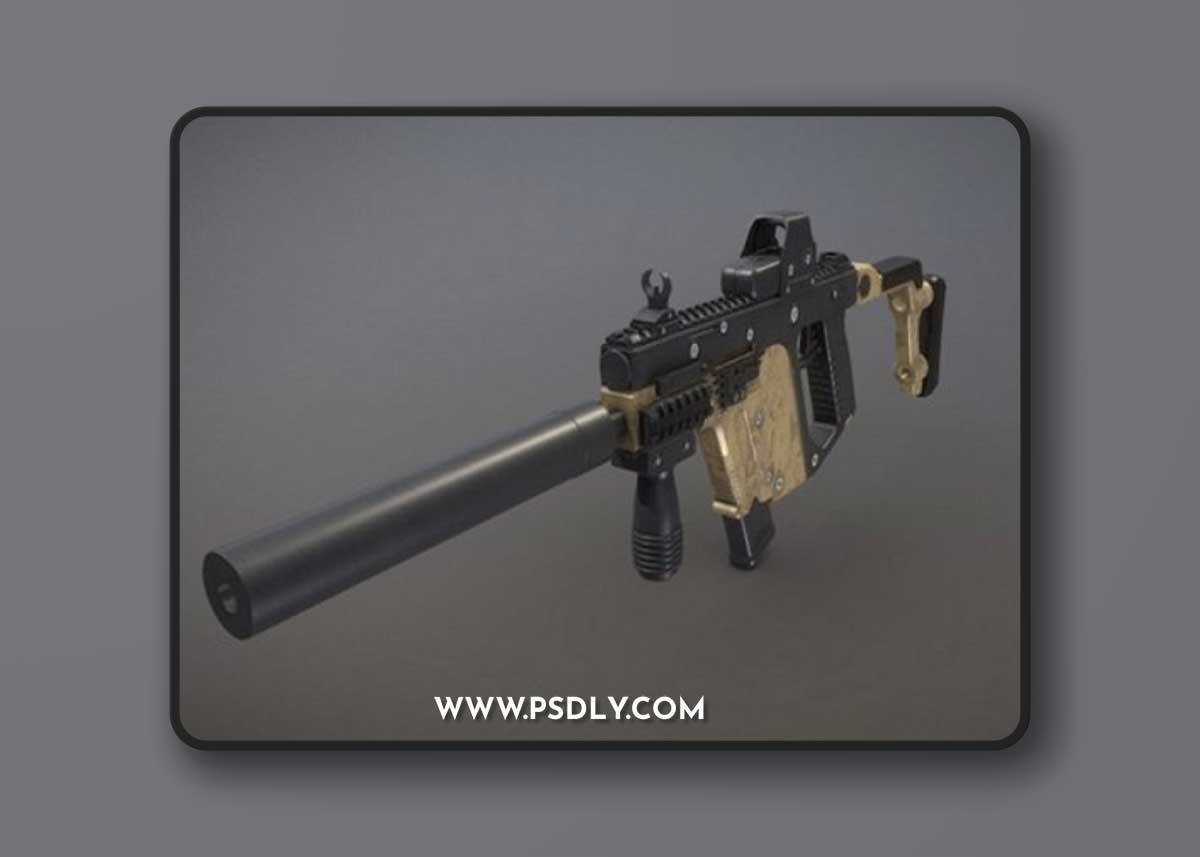 Modular Submachine Gun 3D Model