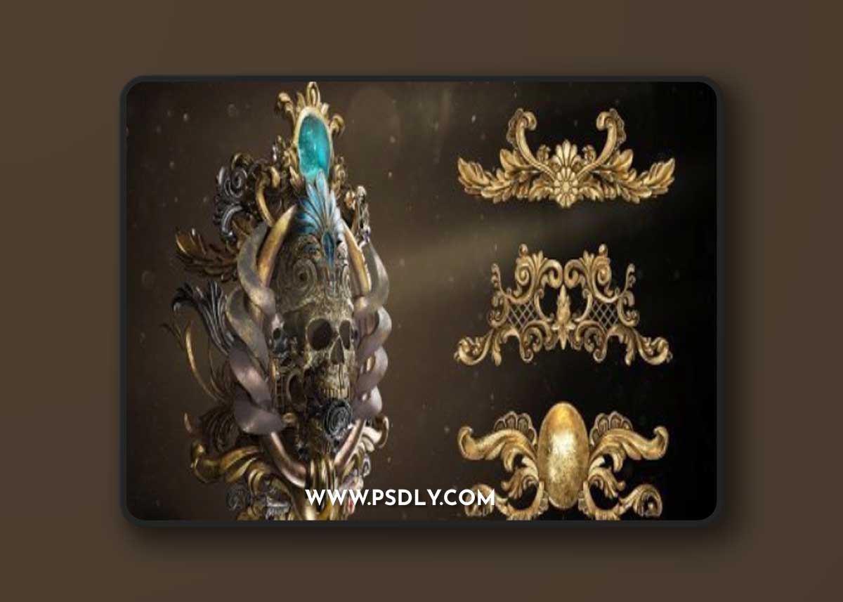 Noya Decorative Ornamental Kit Alpha + 3d Model Kitbash