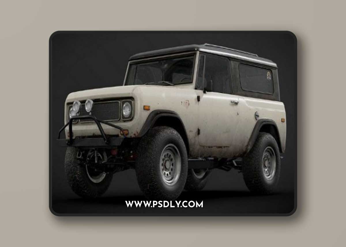 Old Classic Off-Road SUV 3D Model