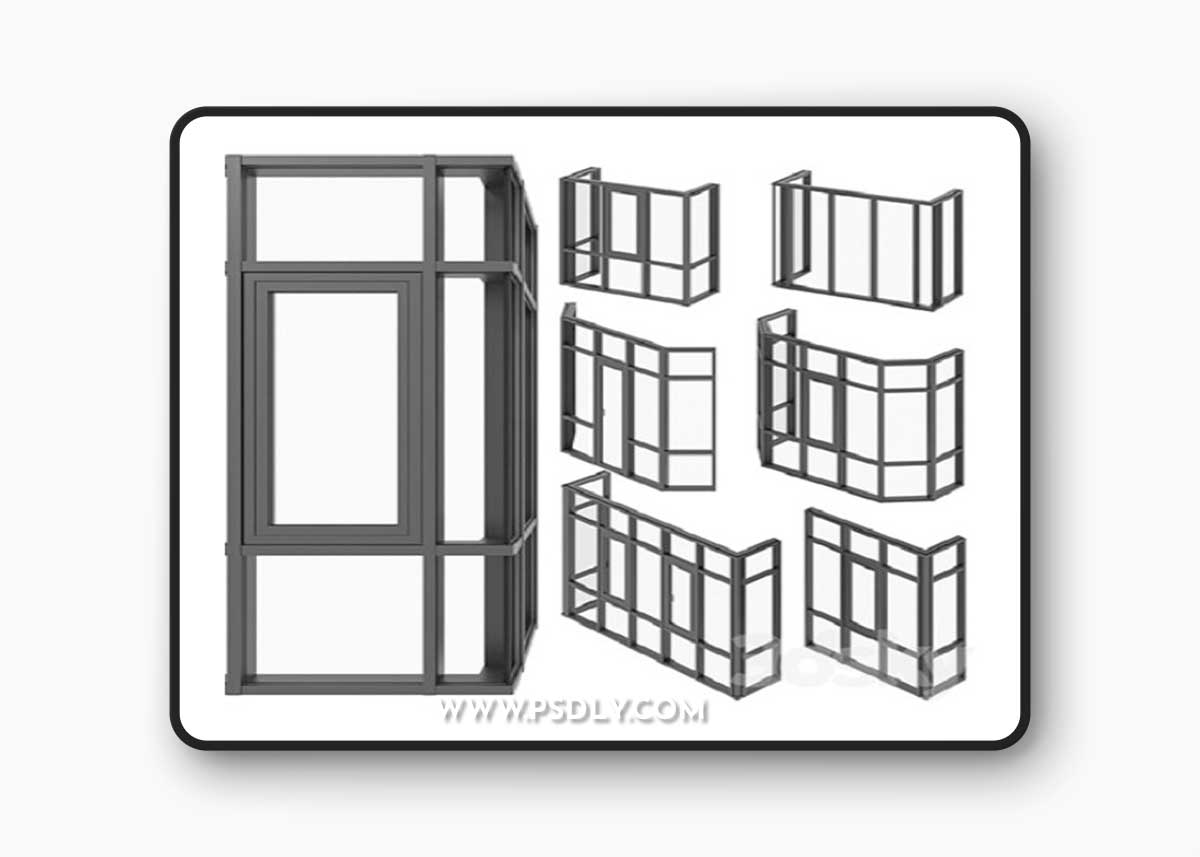 Panoramic corner glazing / corner stained glass