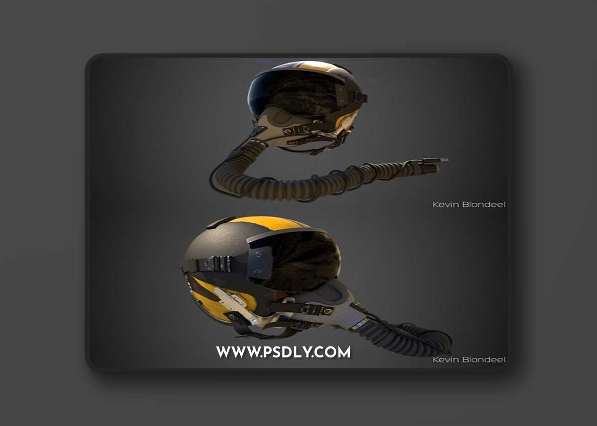 Pilot Helmet HGU-55 PBR 3D Model
