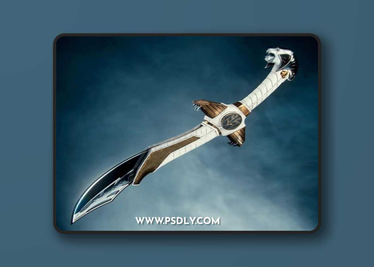 Power Ranger White Ranger’s Saba Sword – 3D Print Model