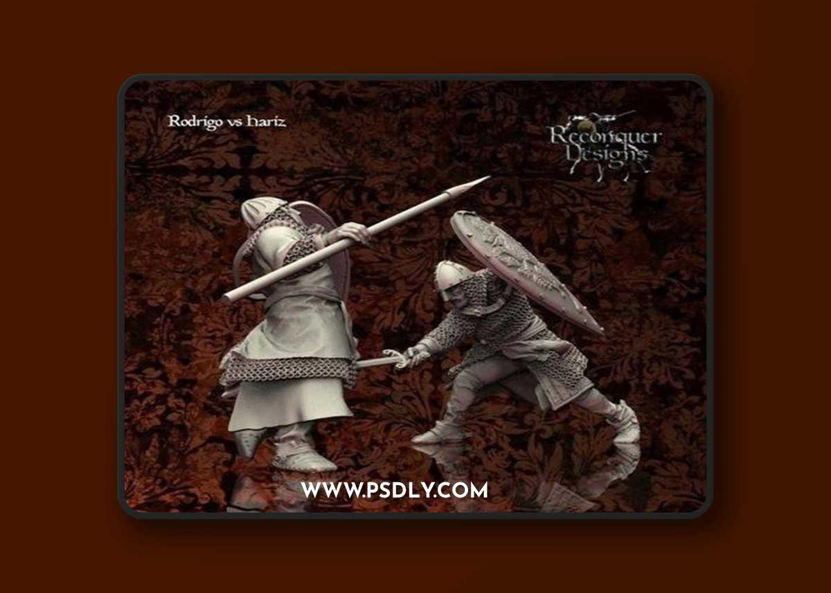 Caballero Miniatures (Reconquer) - Rodrigo vs Hariz – 3D Print