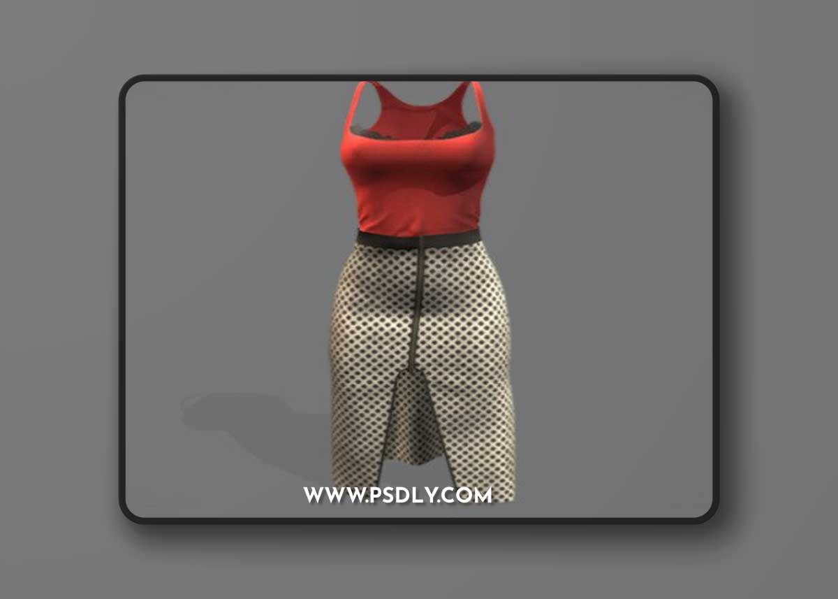 SAVE Red Top Slit Front Skirt Summer Dress
