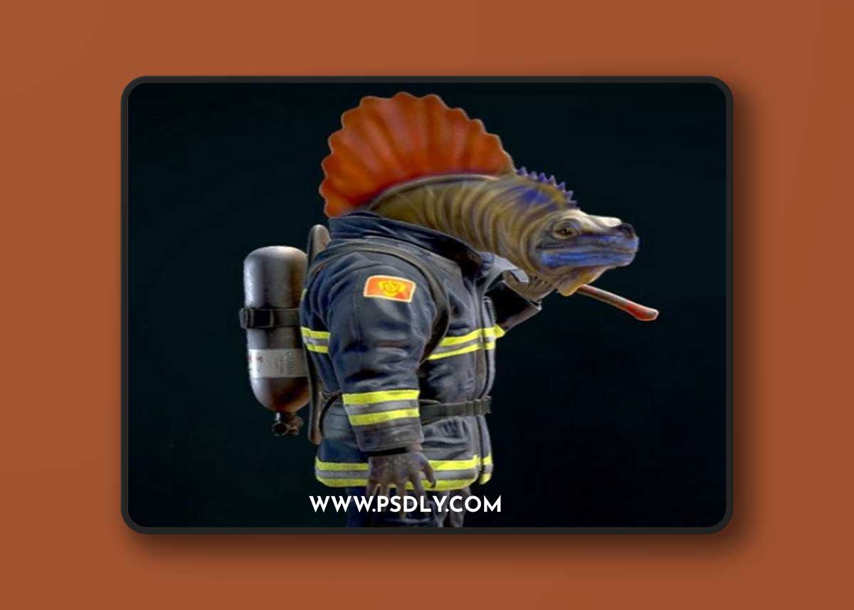 Sailfin Firefighter 3D Model