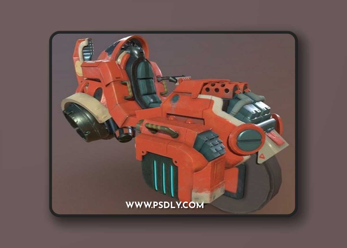 Sci-Fi Motorcylce 3D Model