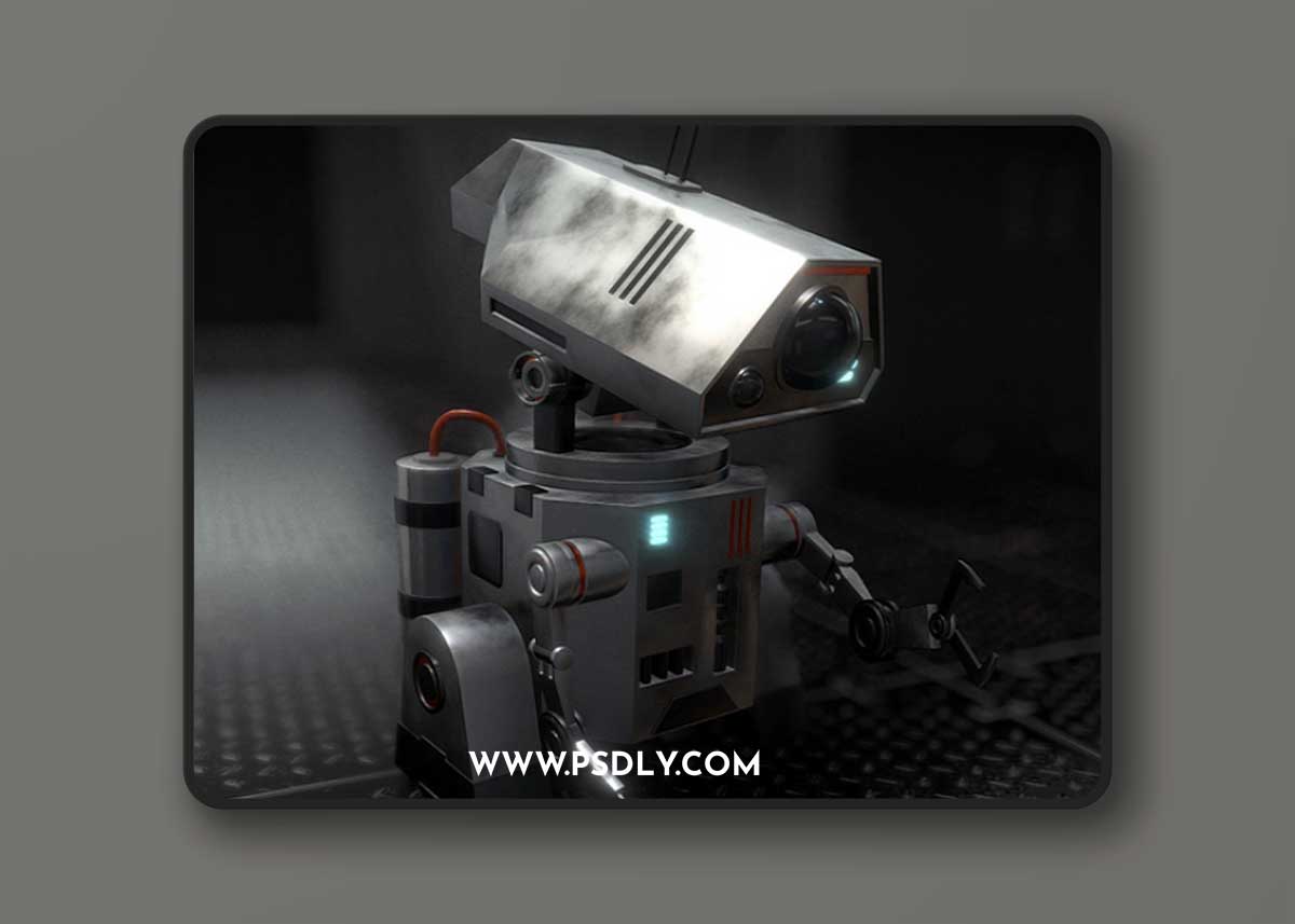Sci-Fi Worker Robot 3D Model