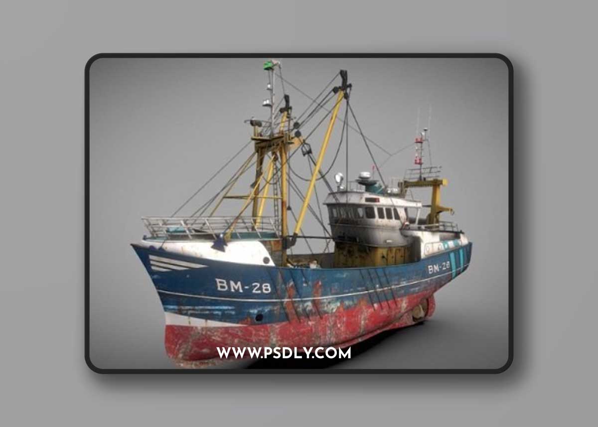 Trawler Sea Lady 3D Model