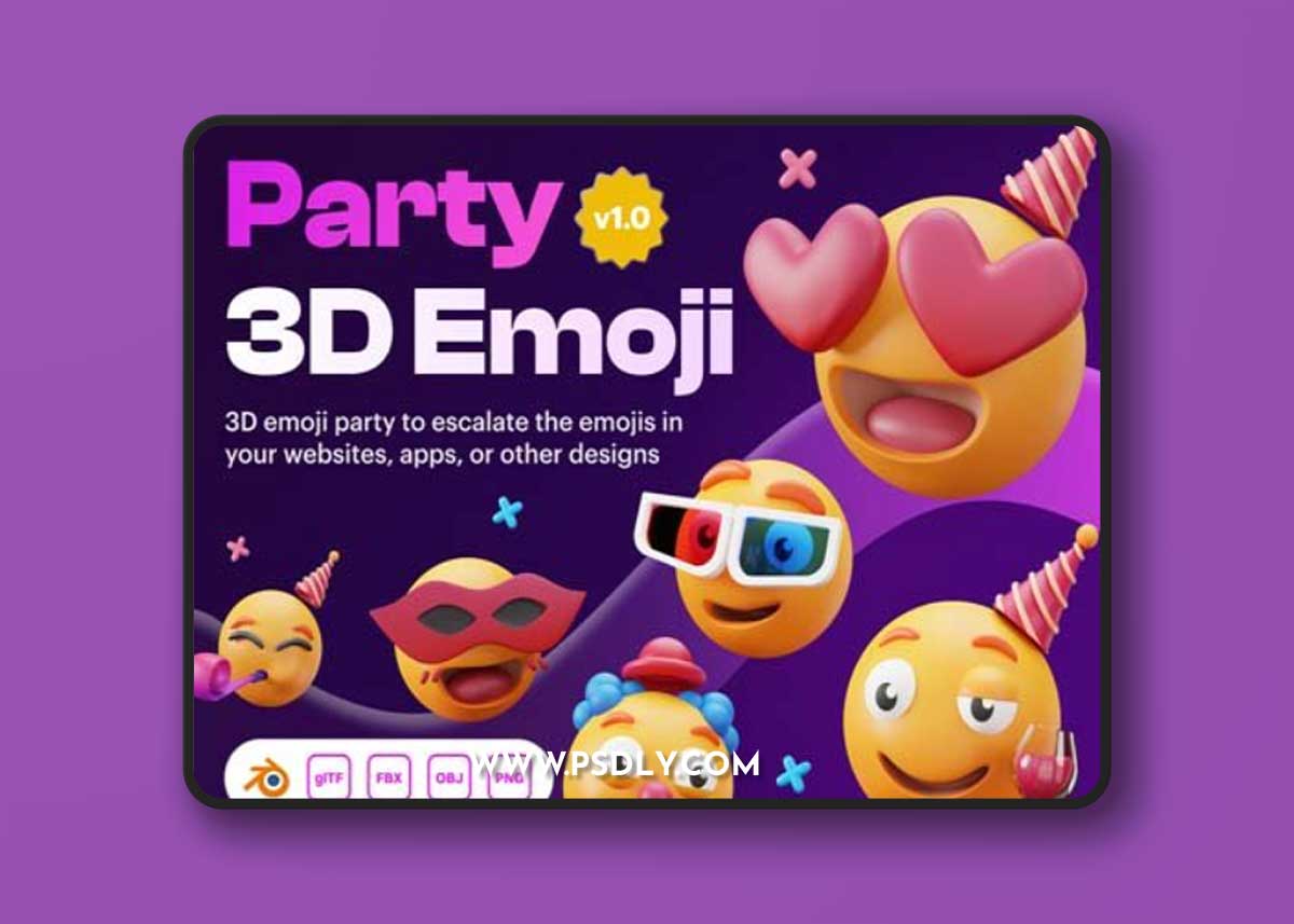 Ui8 - Emoty - 3D Party & Celebration Emoji Set $35