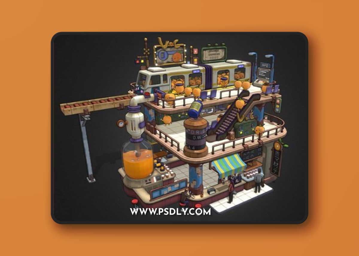 VC Orange Express 3D 3D Model