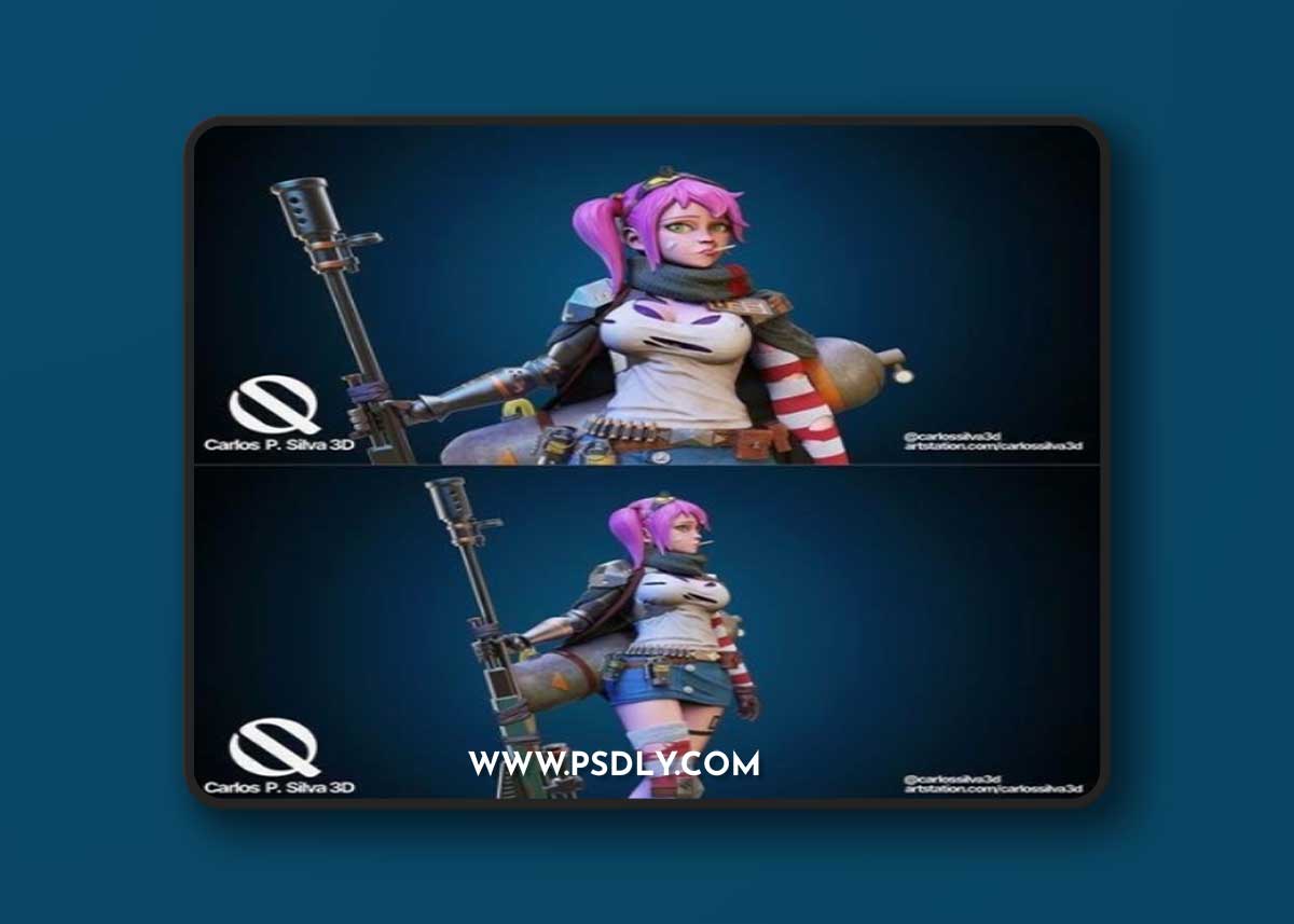 War Girl and 3 torso option and an extra robot – 3D Print
