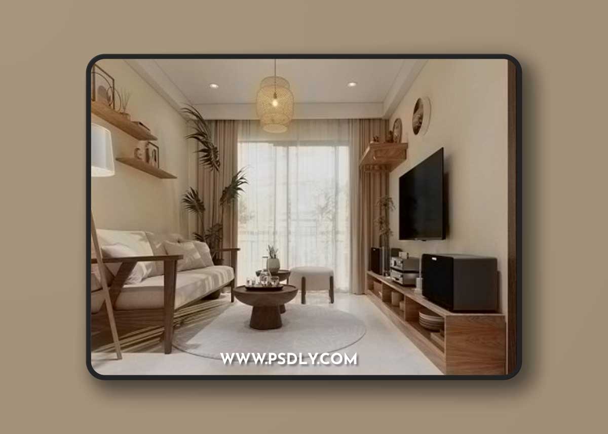 aLiving Room – Kitchen Interior by Nguyen Duc Anh
