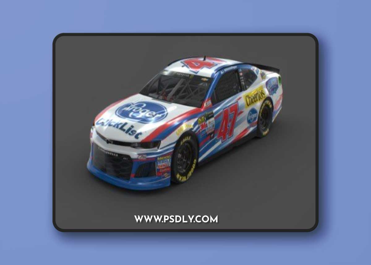 2018 NASCAR Camaro 3d model