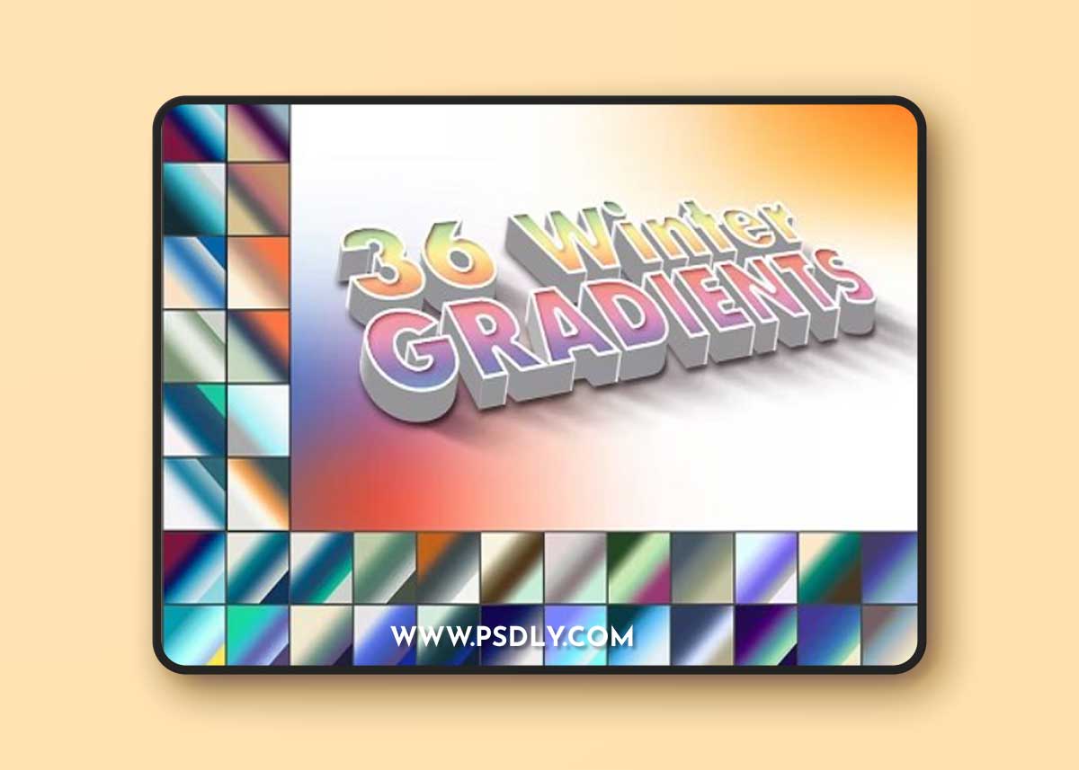 36 Winter Photoshop Gradients 9773ZAM
