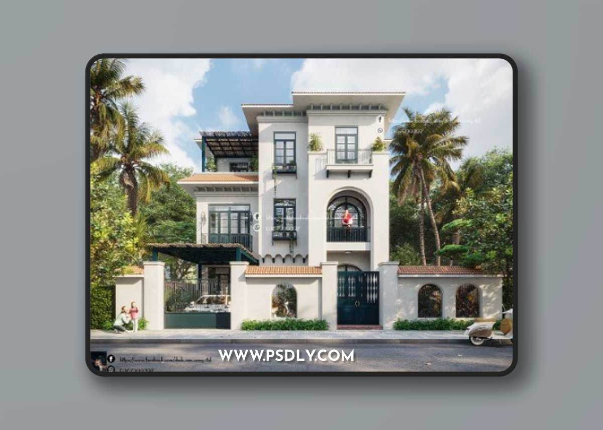 3D House Exterior By Dinh Van Cong