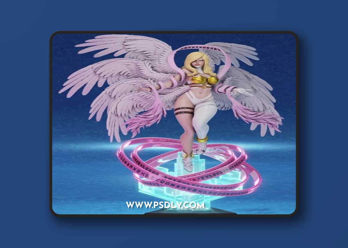 3Dmoonn - Angewomon Digimon – 3D Print Model