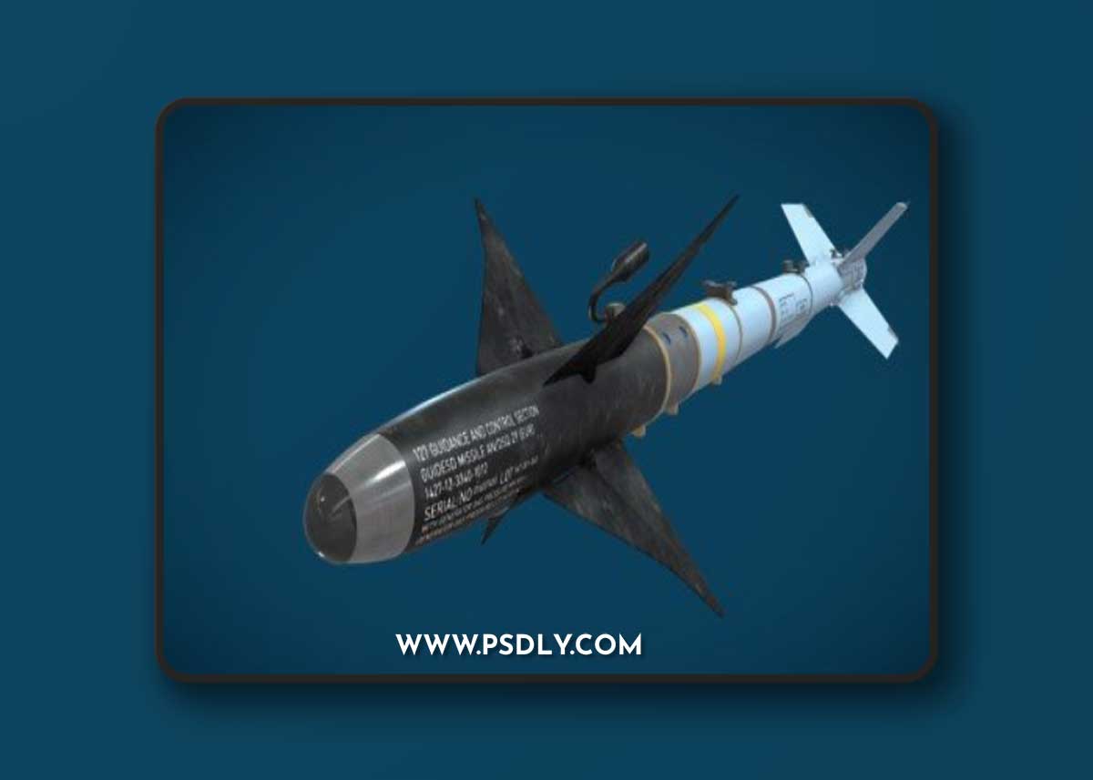AIM-9L Sidewinder Missile 3D model