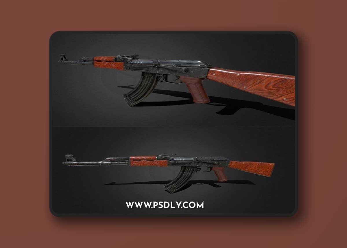 AK-47 Rifle 3d model
