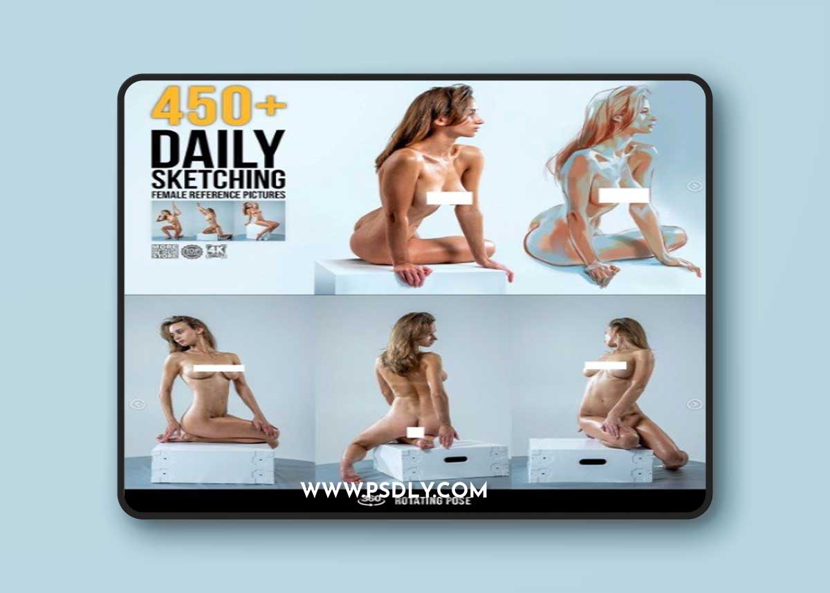 ArtStation - Grafit Studio - 450+ Daily Sketching Female Reference Pictures