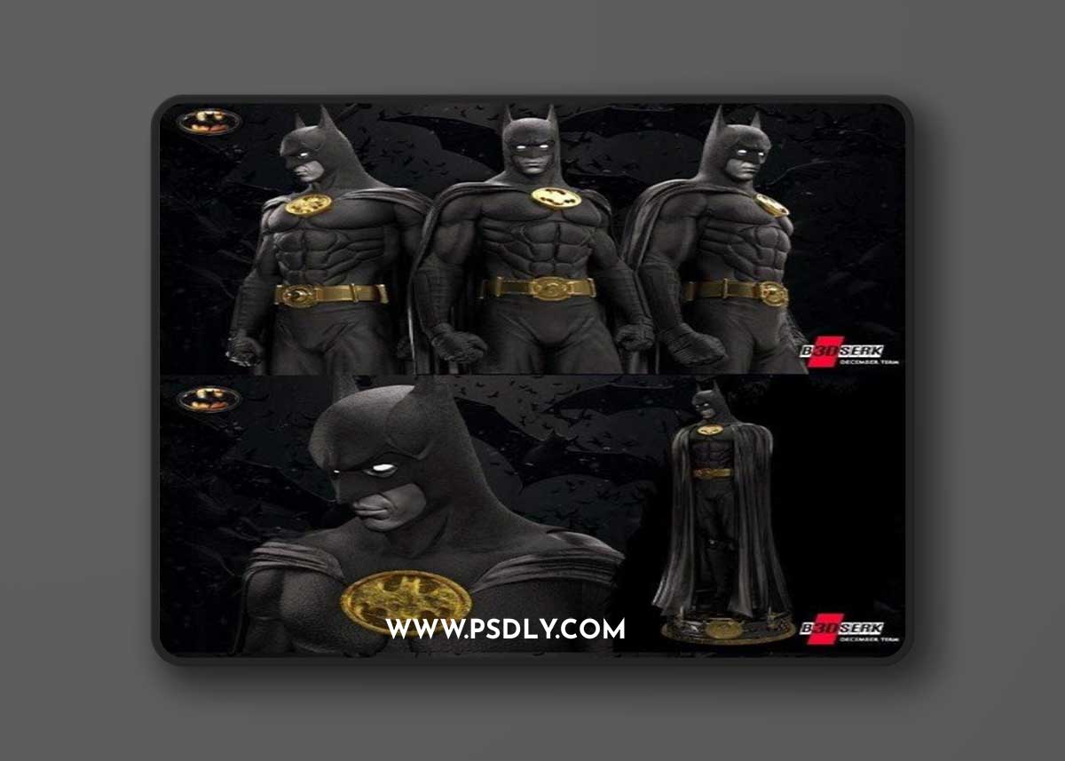B3DSERK – Batman Michael Keaton Statue – 3D Print Model