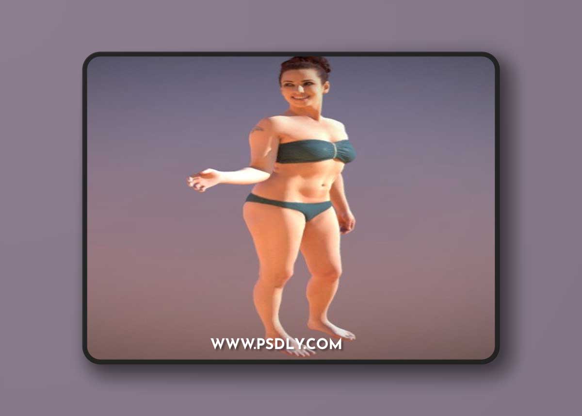 Beach Woman Bikini Standing Yearn Couple