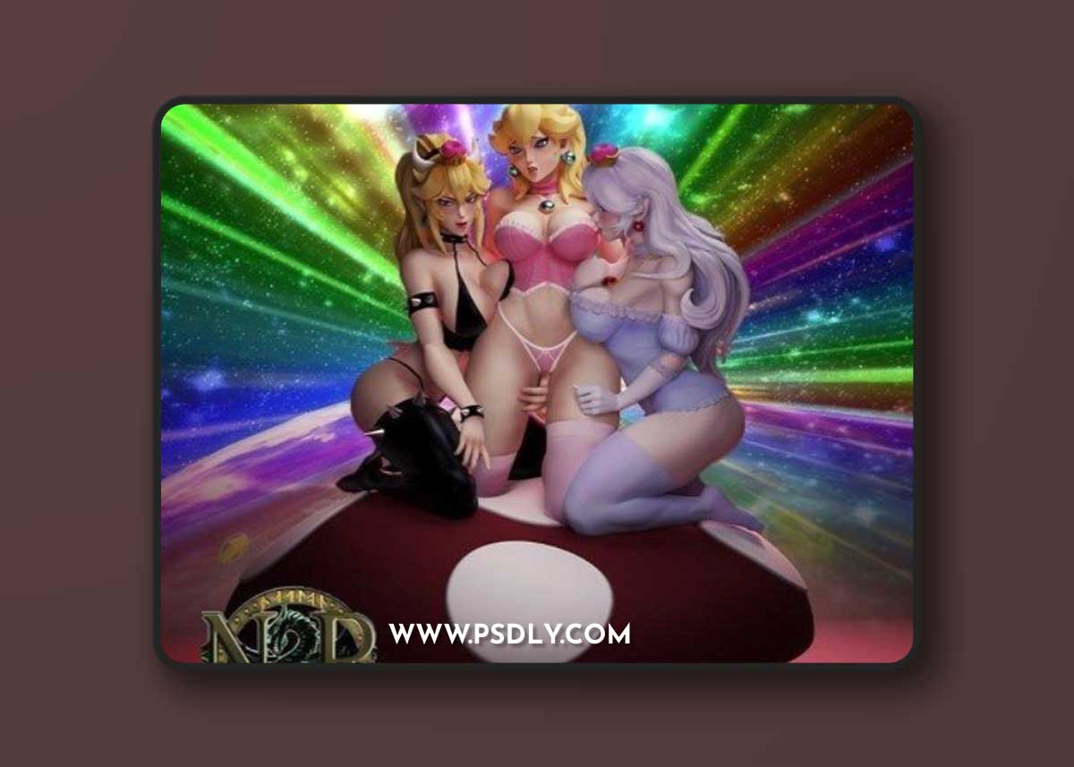 Bowsette Pincess Peach and Boosette – 3D Print Model