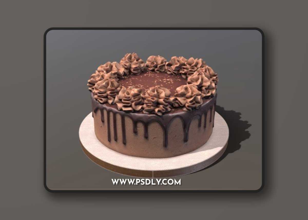 Chocolate Gateau 3d model