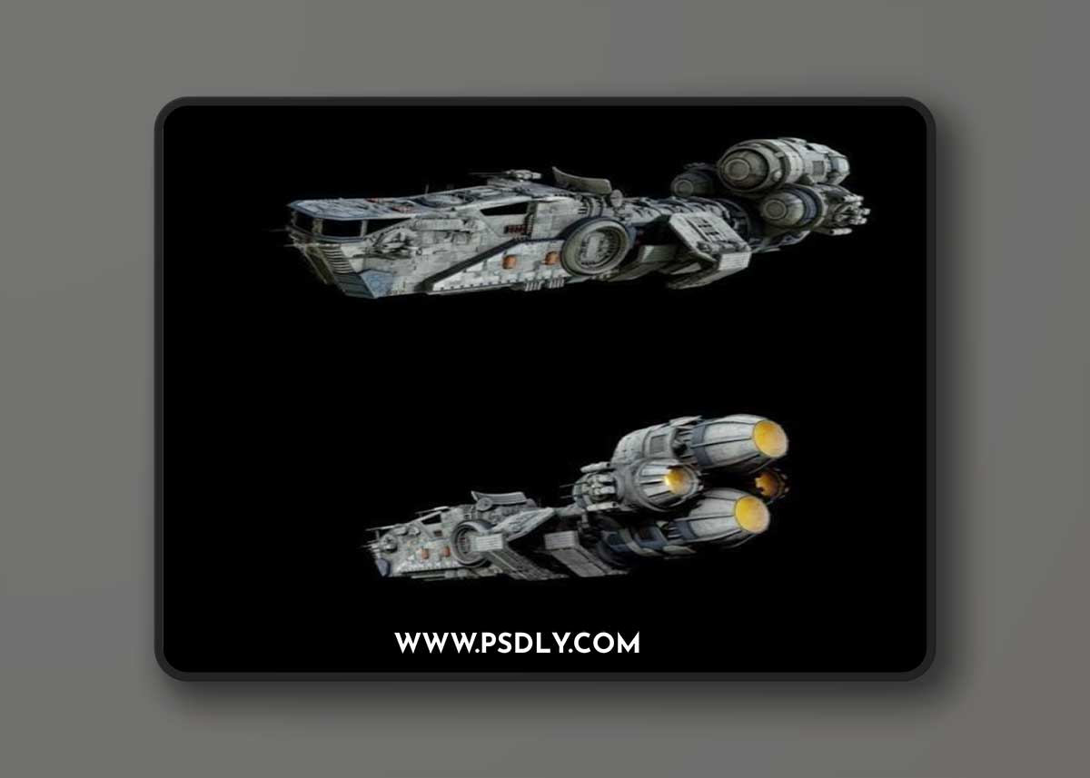 Corellian Acklay-type light freighter 3D model