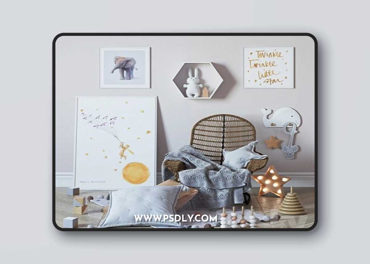 Decorative set for baby 3d Model
