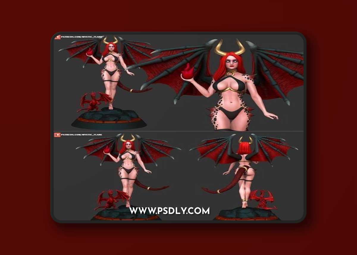 Dragon Girl - Mystic Flare – 3D Print