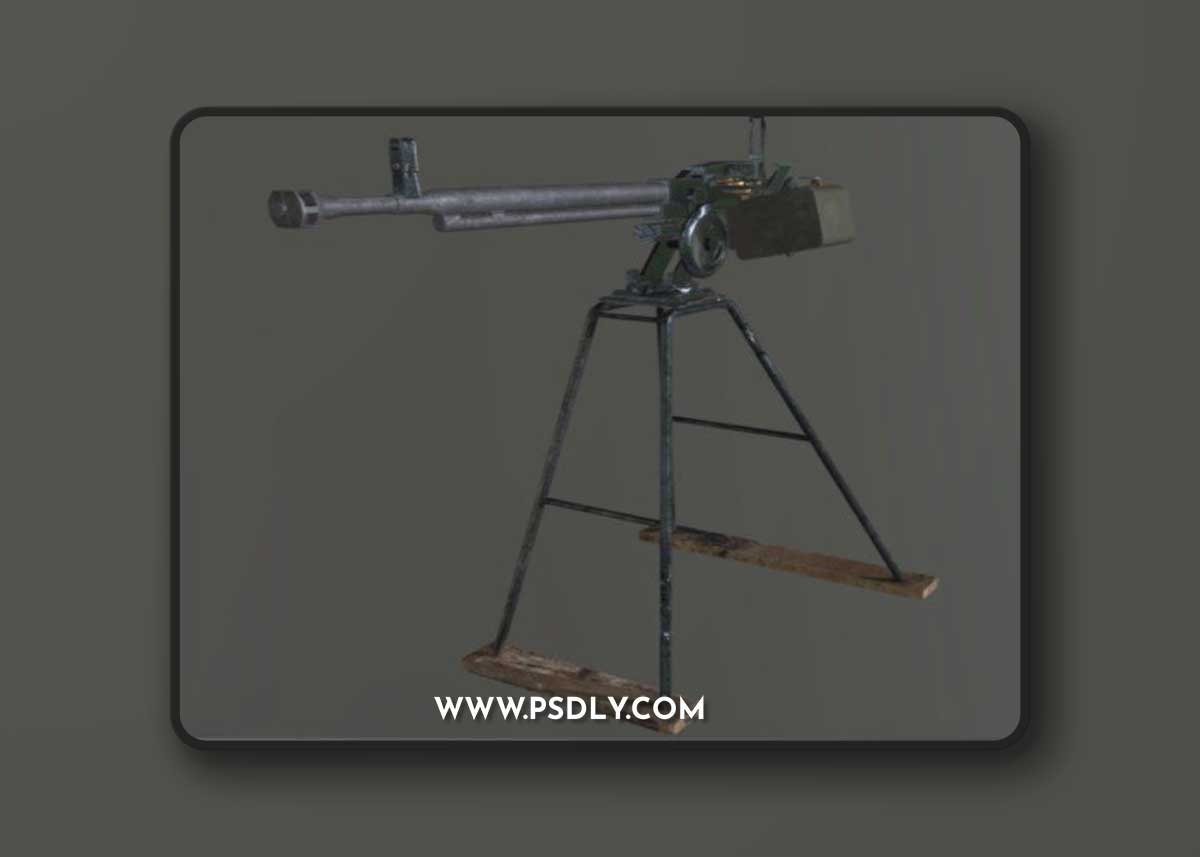 DshK Machine gun 3D Model