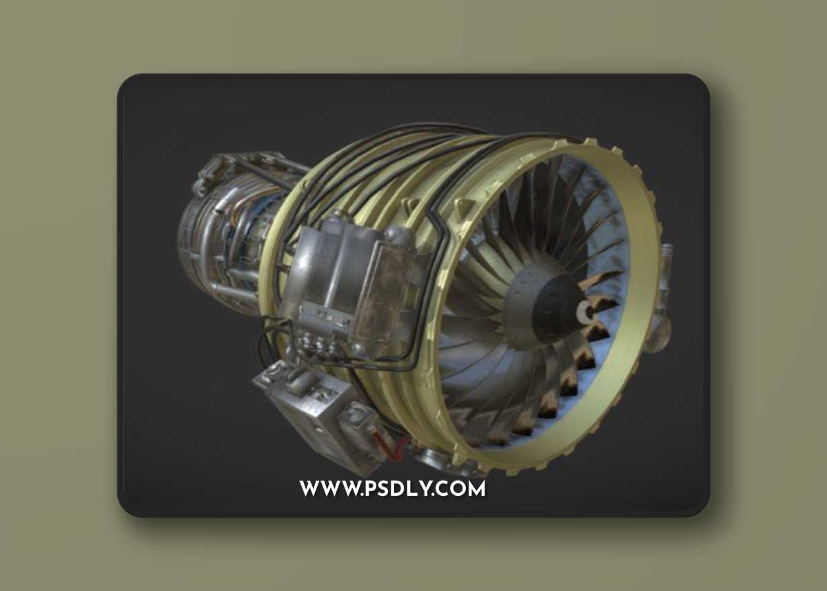 Engine CFM56-7B 3d model